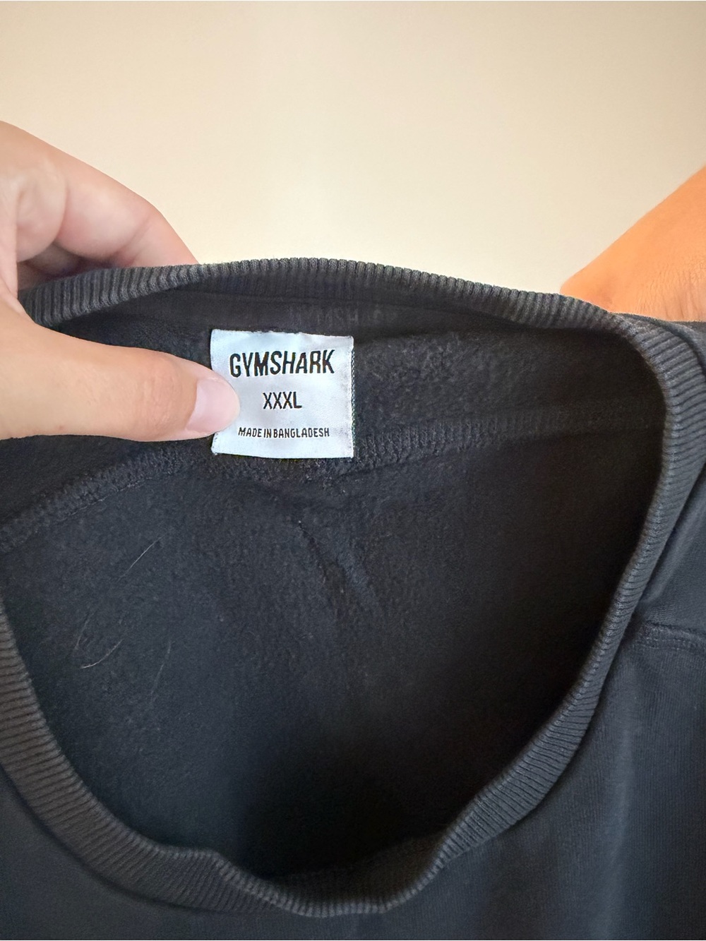 Gymshark Black Sweatshirt with White Logo - Picture 3 of 3
